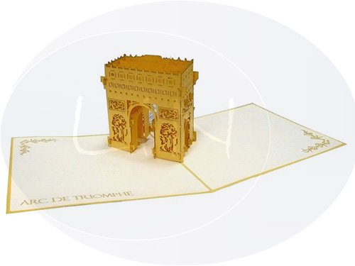 LINPOPUP Pop Up 3D Card, Greeting Card, Travel Voucher, Arc De Triomphe, LIN17087, LINPopUp®, N179