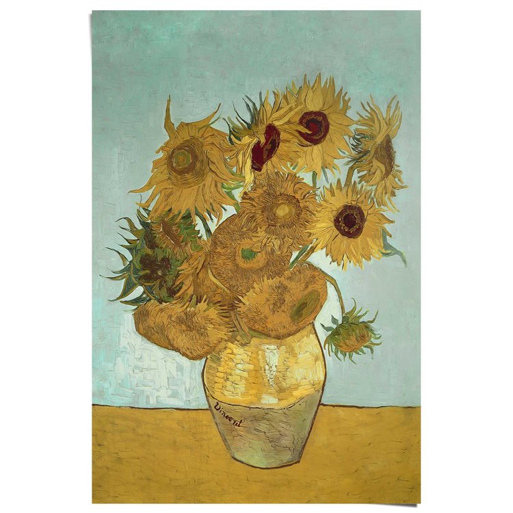 Ecologie vijver temperen Zonnebloemen Van Gogh - Stilleven - Schilderij - Bloemen | Poster Geel -  REINDERS!