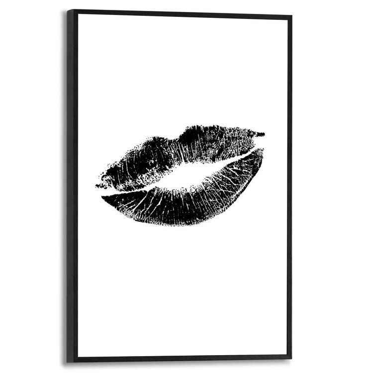 Lippen Illustratie - Modern - Minimalistisch - Schilderij Slim Frame MDF 20 x 30 cm