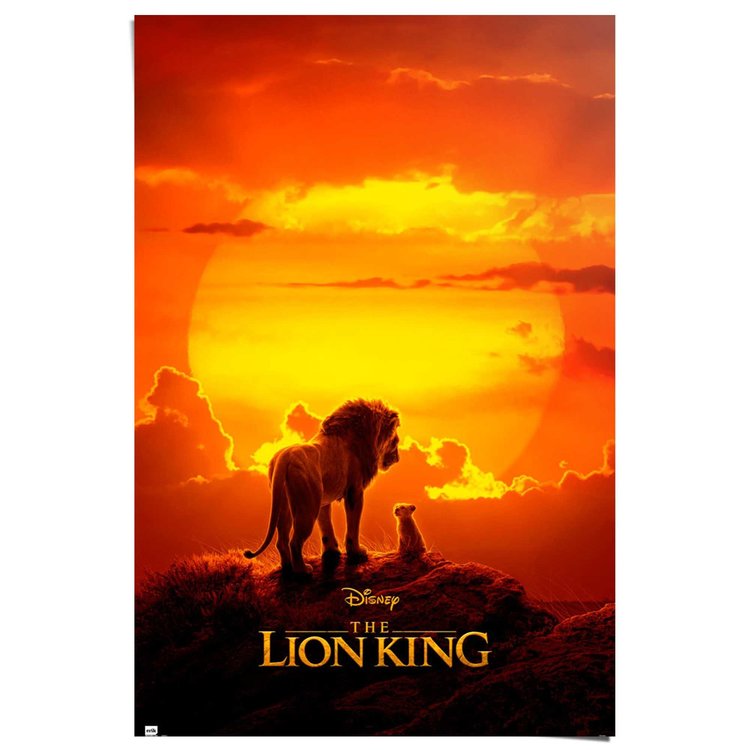 de Leeuwenkoning - Lion King Simba - Mufasa - Afrika - Disney - Poster 61 x 91.5 cm Papier