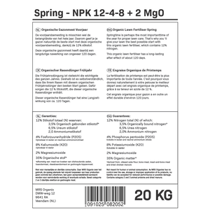 MRS Seeds & Mixtures Spring - Engrais organique pour gazon printemps | 20 kg - 400 m²