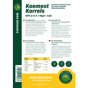MRS Seeds & Mixtures Granulés de fumier de vache 20 kg