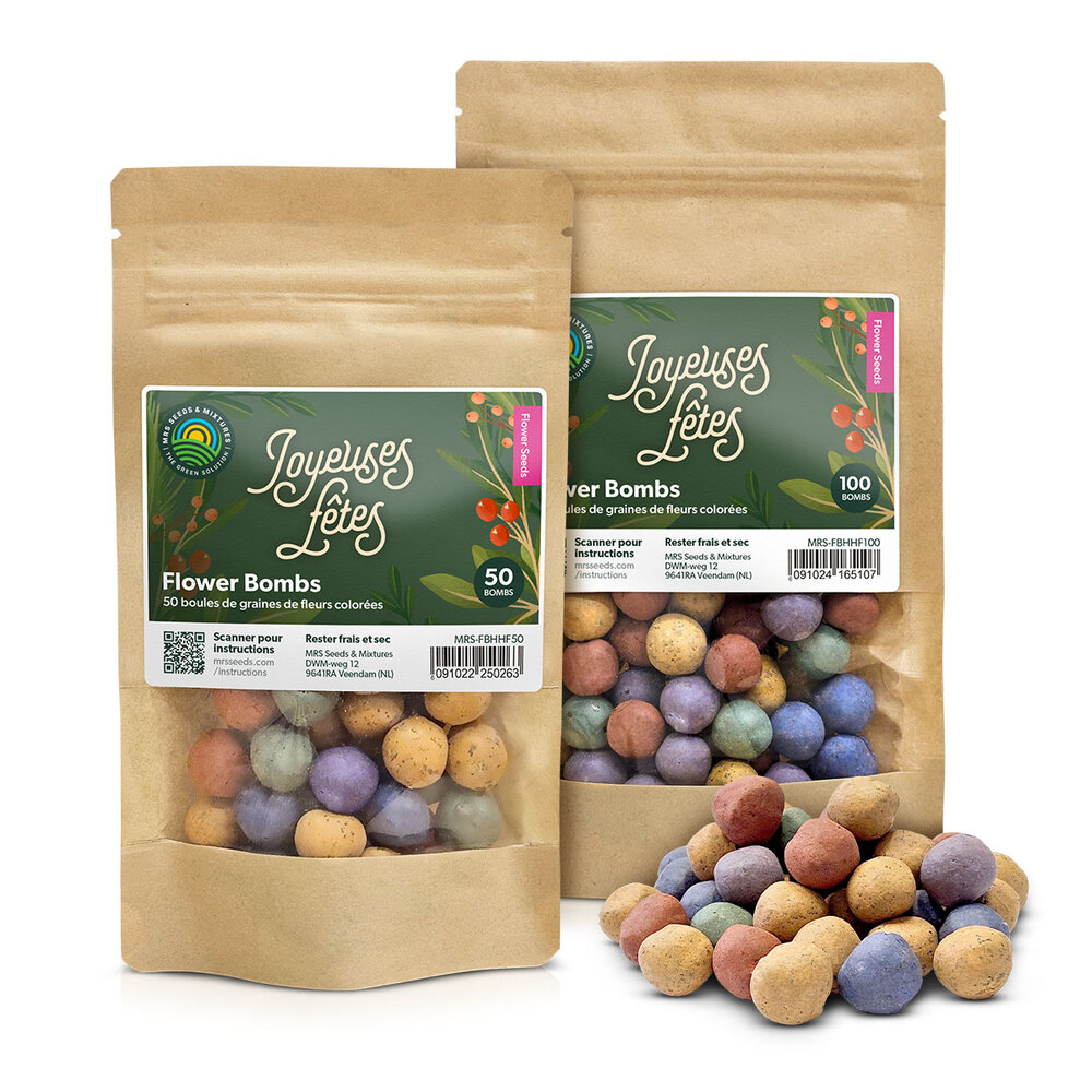 Flower Bombs - Bombes de graines mix - Joyeuses fêtes ! Flower Bombs - Bombes de graines mix - Joyeuses fêtes !