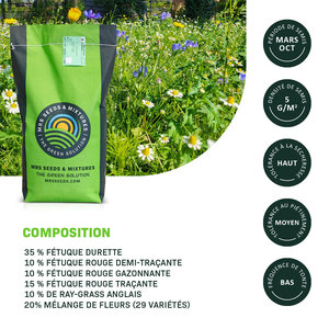 MRS Seeds & Mixtures Flower Field - Semences de gazon avec fleurs