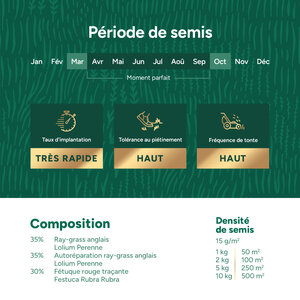 MRS Seeds & Mixtures Play & Sport - Semences de gazon sport et jeux 10 kg