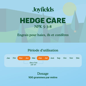 Joyfields Hedge Care – Engrais pour haies, ifs et conifères