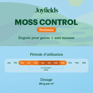 Joyfields Moss Control - Engrais pour gazon + anti-mousse