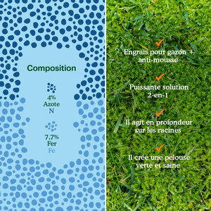 Joyfields Moss Control - Engrais pour gazon + anti-mousse