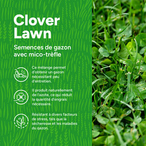 MRS Seeds & Mixtures Clover Lawn - Semences de gazon avec micro-trèfle