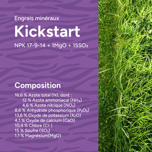 MRS Seeds & Mixtures Kickstart - Engrais pour gazon de printemps | 20 kg - 500 m²