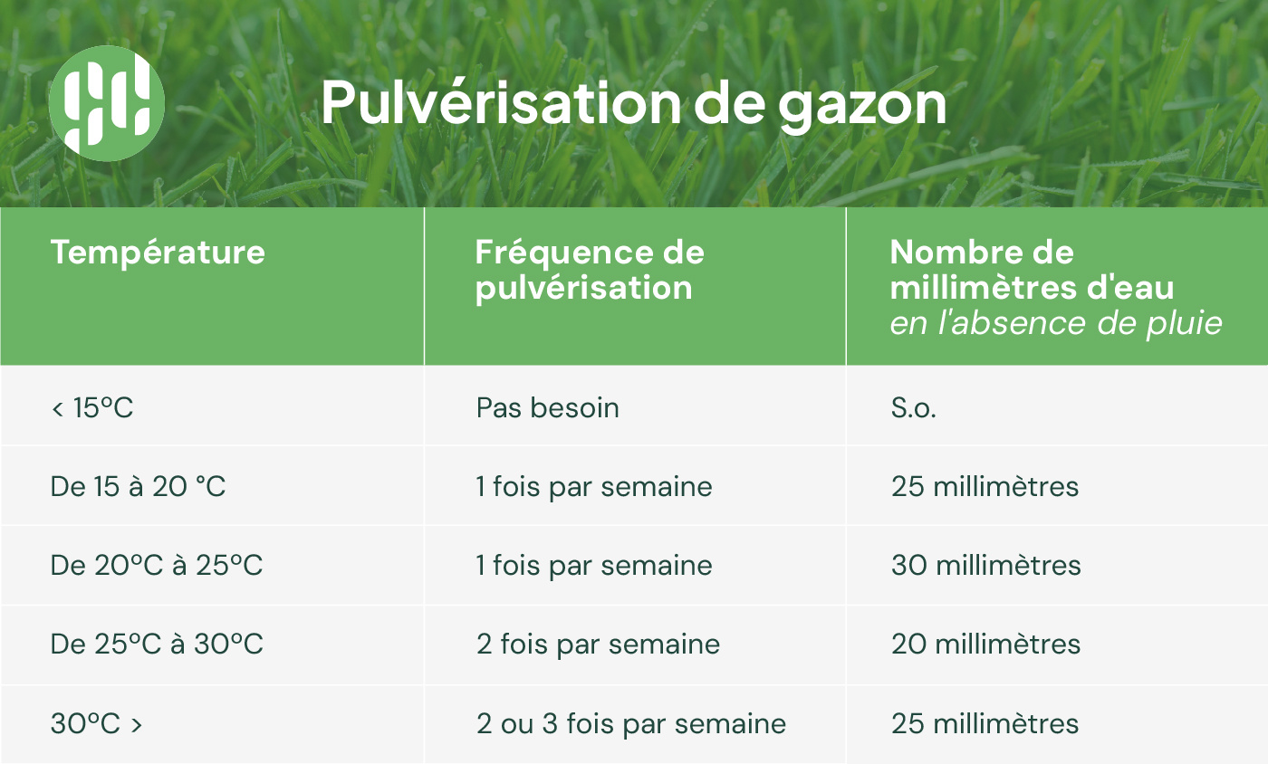 pulverisation de gazon