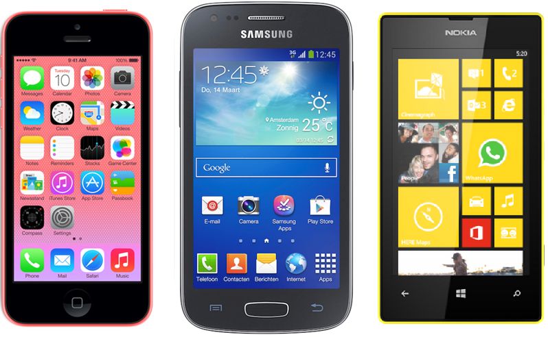 Kiezen tussen iOS, Windows Phone en Android