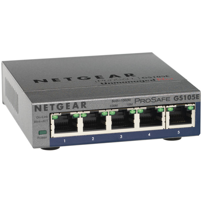 Netgear Netgear ProSafe Plus GS105E 5-Poorts Gigabit Switch