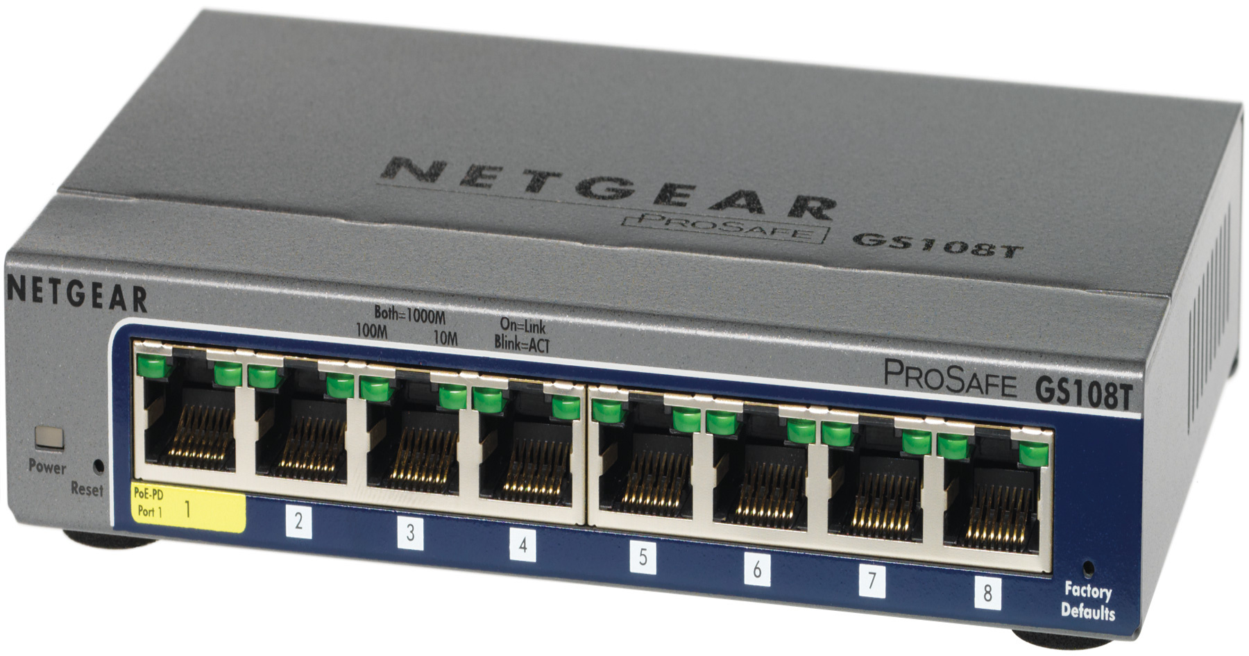 Netgear Netgear GS108Tv3 8-Poorts Gigabit Smart Switch