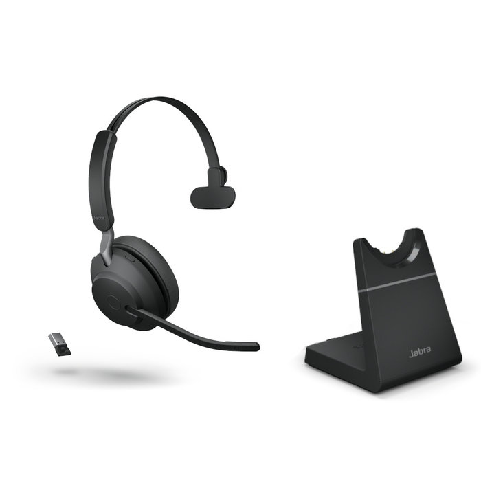 Jabra Jabra Evolve2 65 UC Mono Draadloze Headset met Oplaadstandaard - Zwart