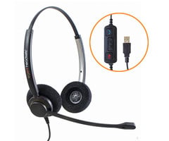 Agent Agent AP-2U Stereo USB Headset met Noise Cancelling
