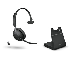 Jabra Jabra Evolve2 65 MS Mono Headset met Oplaadstandaard USB-A