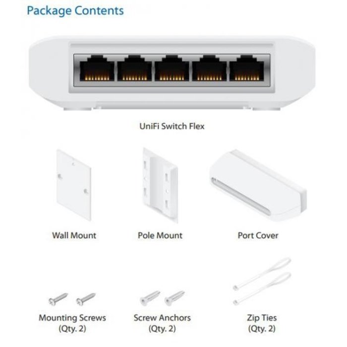 Ubiquiti Ubiquiti UniFi Switch Flex (USW-Flex) - 5-Poorts Gigabit PoE Switch