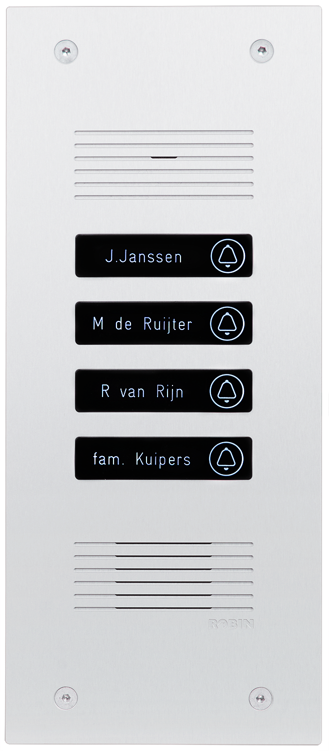 Robin Robin ProLine SIP Intercom 4 druktoetsen Zonder Camera (ARTNR)