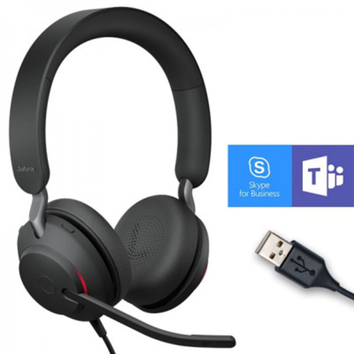 Jabra Evolve2 40, USB-A, MS Stereo Headset - TelecomShop.nl