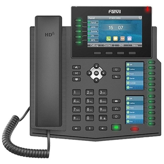 Fanvil Fanvil X6U V2 VoIP Telefoon met 3 Kleurenschermen & Bluetooth