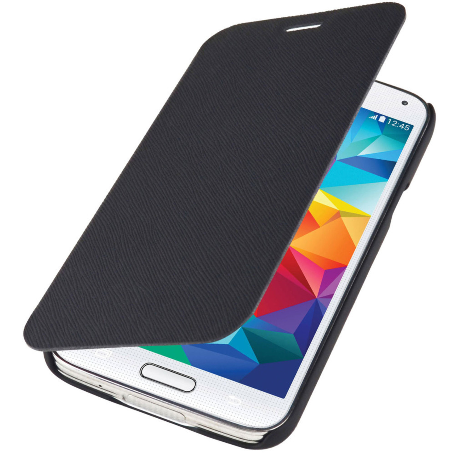 Knorretje Zuiver meer Titicaca Mobiparts Mobiparts Slim Folio Case Samsung Galaxy S5 Black - TelecomShop.nl