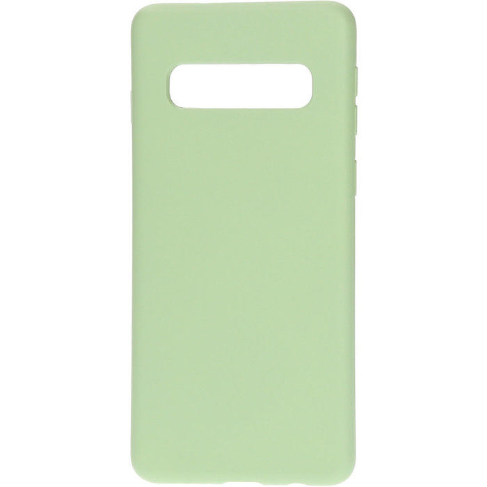 Mobiparts Mobiparts Silicone Cover Samsung Galaxy S10 Pistache Green