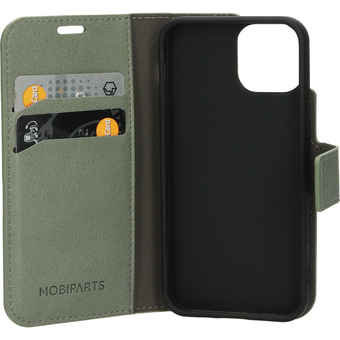 Mobiparts Mobiparts Classic Wallet Case Apple iPhone 13 Mini Stone Green