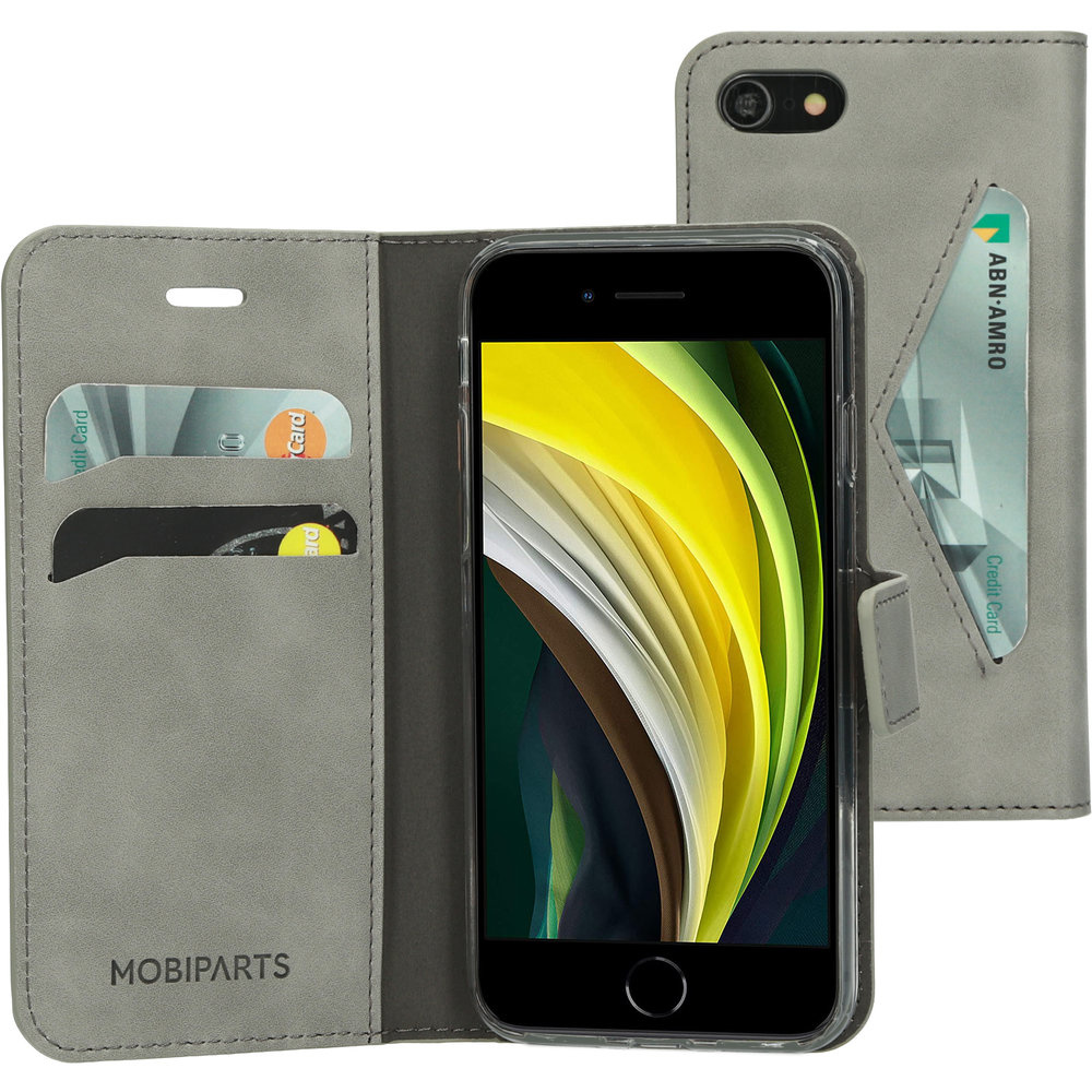 Mobiparts Mobiparts Classic Wallet Case Apple iPhone 7/8/SE (2020/2022) Granite Grey
