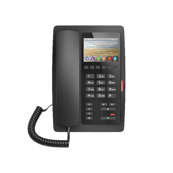Fanvil Fanvil H5 Hotel VoIP Telefoon met 3,5-inch kleurenscherm - Zwart