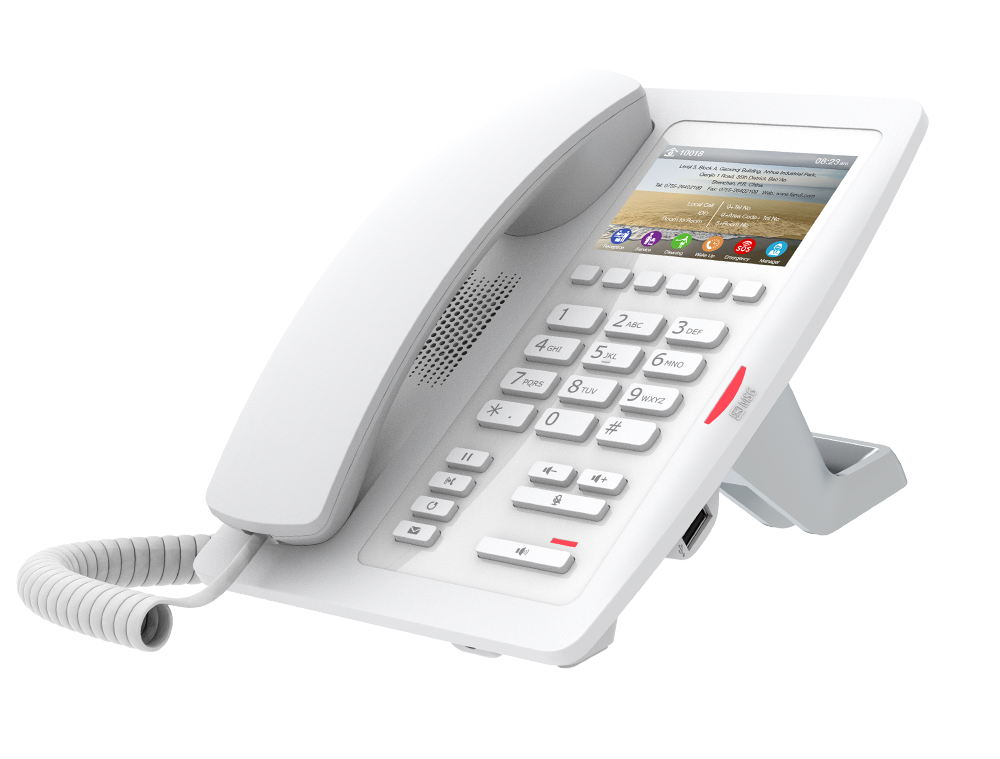 Fanvil Fanvil H5 Hotel VoIP Telefoon met 3,5" Kleurenscherm - Wit