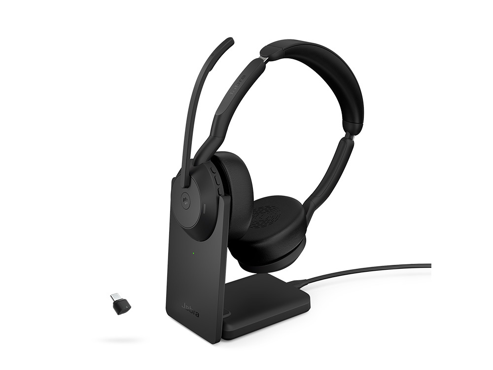 Jabra Jabra Evolve2 55 MS Stereo Headset met Oplaadstandaard (USB-C)