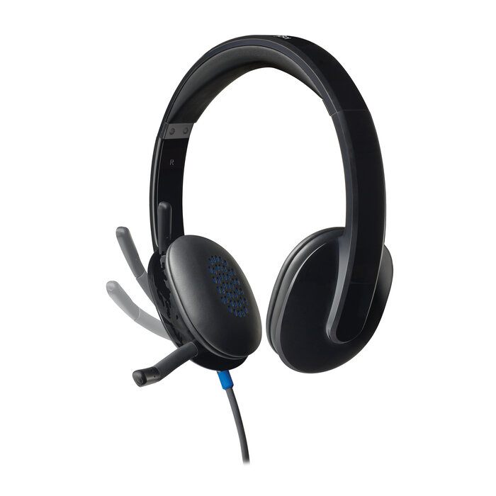 logitech Logitech H540 USB Computer Headset Met high-definition geluid en knoppen op het oorstuk