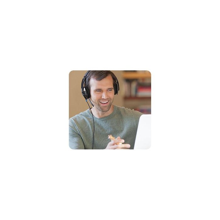 logitech Logitech H540 USB Computer Headset Met high-definition geluid en knoppen op het oorstuk