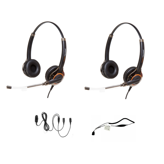 Agent Agent 650 Meeluisterbundel met 2 Headsets en Trainingskabel