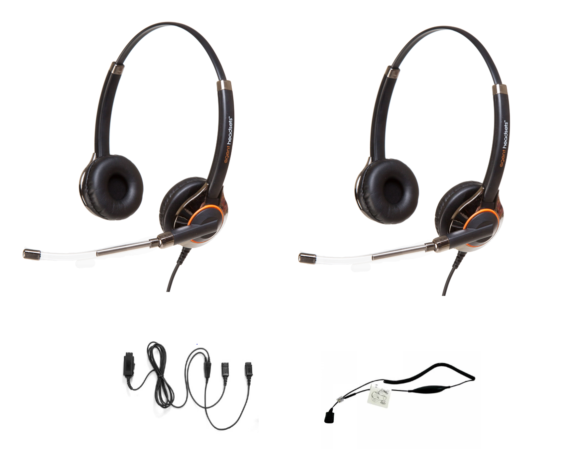 Agent Agent 650 Meeluisterbundel met 2 Headsets en Trainingskabel