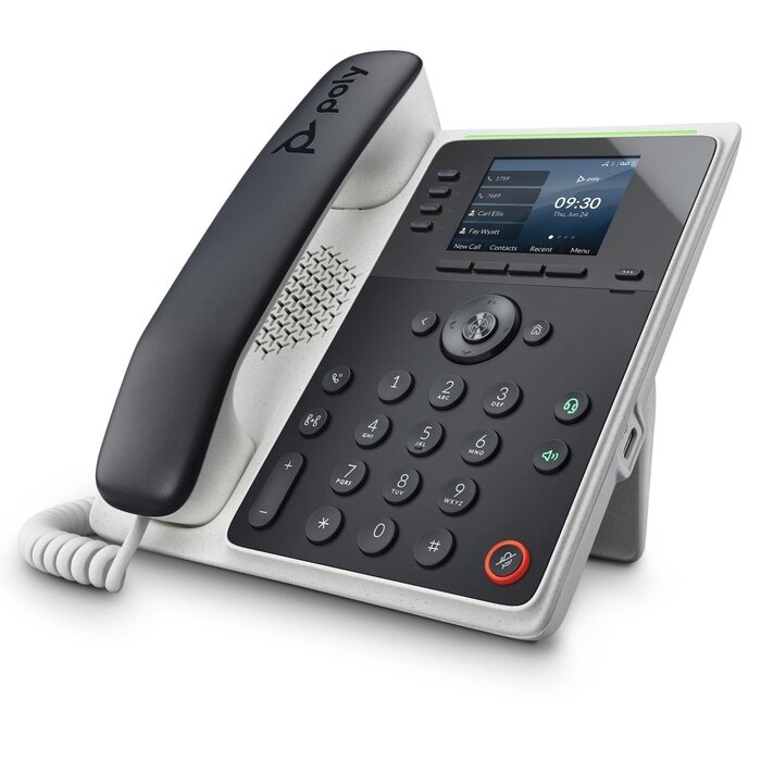 Poly Poly Edge E220 4-lijns VoIP Telefoon met Bluetooth en Kleurenscherm