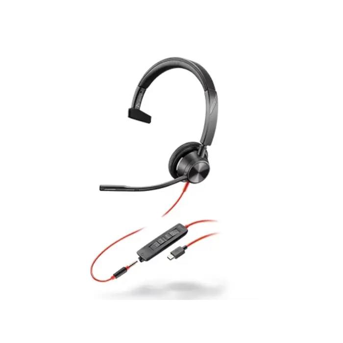 Poly Poly Blackwire C3315-M Enkeloors Headset - USB-C & 3.5mm - Microsoft Teams