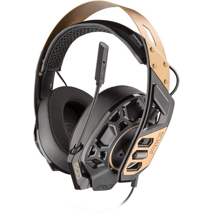 HP-Poly-Plantronics RIG 500 PRO Gaming Headset - Zwart/Goud - Bedraad - 50mm Drivers