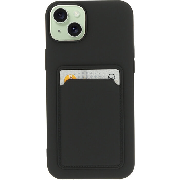 Mobiparts Mobiparts Classic TPU Case with Cardholder Apple iPhone 15 Plus Matt Black