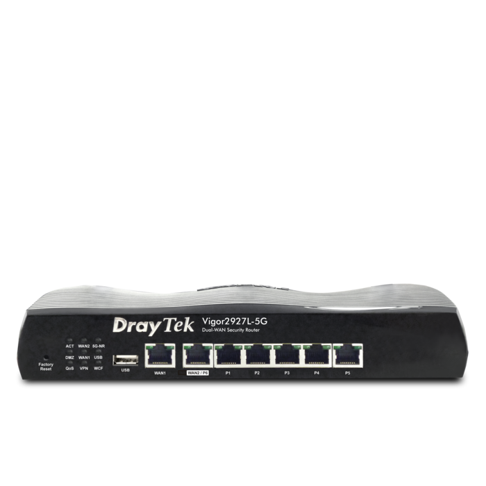 Draytek DrayTek Vigor 2927L-5G Multi-WAN Router met 5G-modem & 50 VPN-tunnels