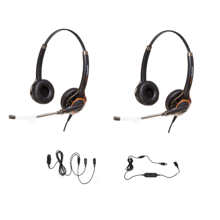 Agent Agent 650 USB Meeluister Headset Bundel - Dubbele Trainingsset