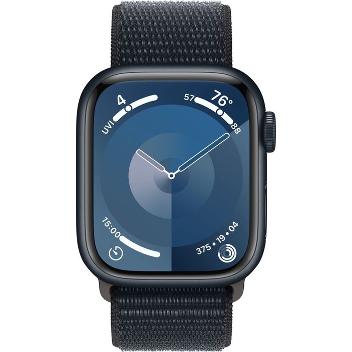 Apple Watch Serie 9 41mm zwart Aluminium case Sport Loop TelecomShop