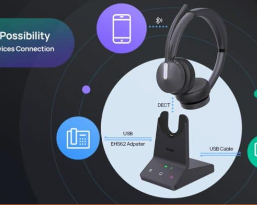 Yealink WH64, 1 headset voor PC, IP Telefoon en Smartphone