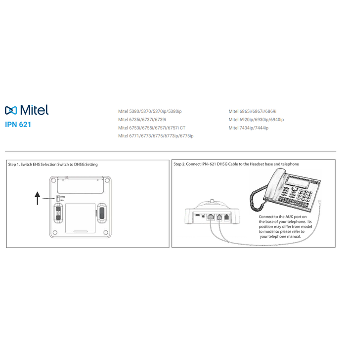 Agent Agent AW Series EHS DHSG Kabel voor Siemens, Unify en Aastra - 3 meter