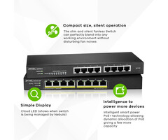 Zyxel Zyxel GS1915-8EP 8-Poorts PoE+ Switch