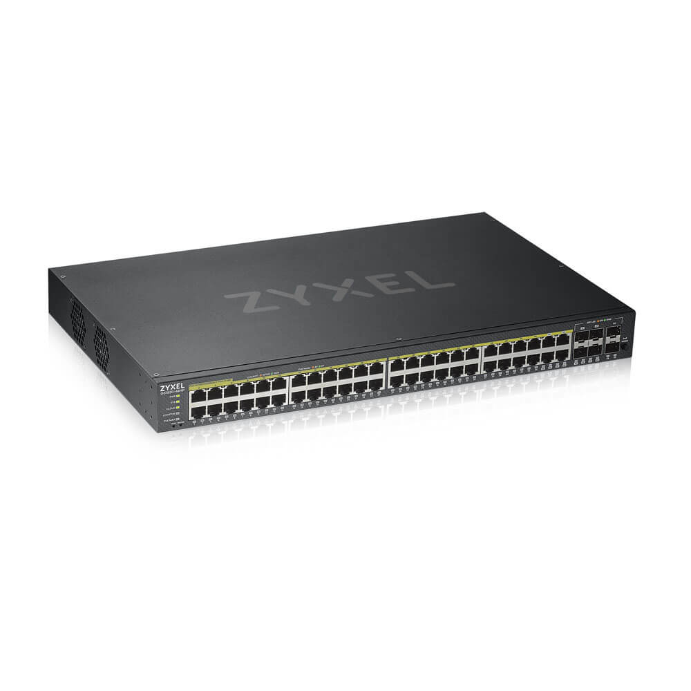 Zyxel Zyxel GS1920-48HPV2 48-poorts Gigabit PoE+ Smart Switch (375W)