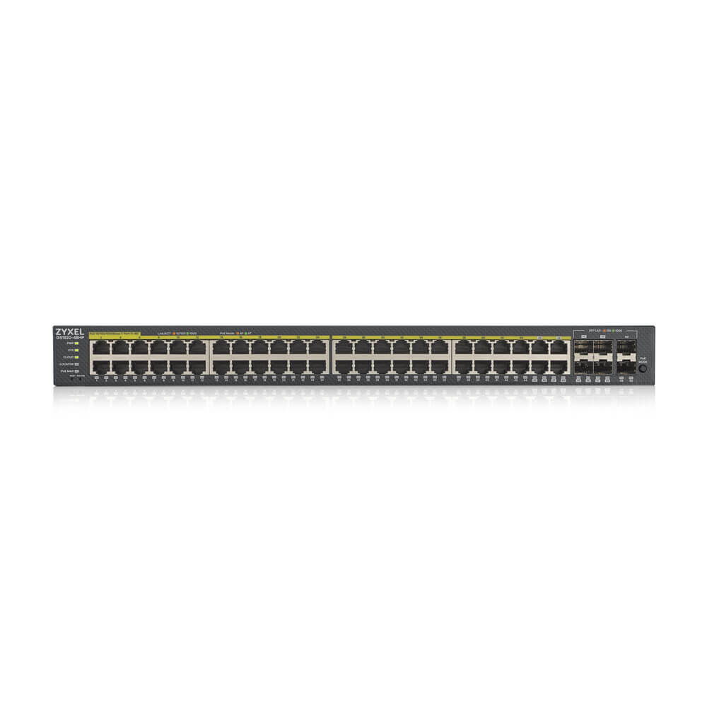 Zyxel Zyxel GS1920-48HPV2 48-poorts Gigabit PoE+ Smart Switch (375W)