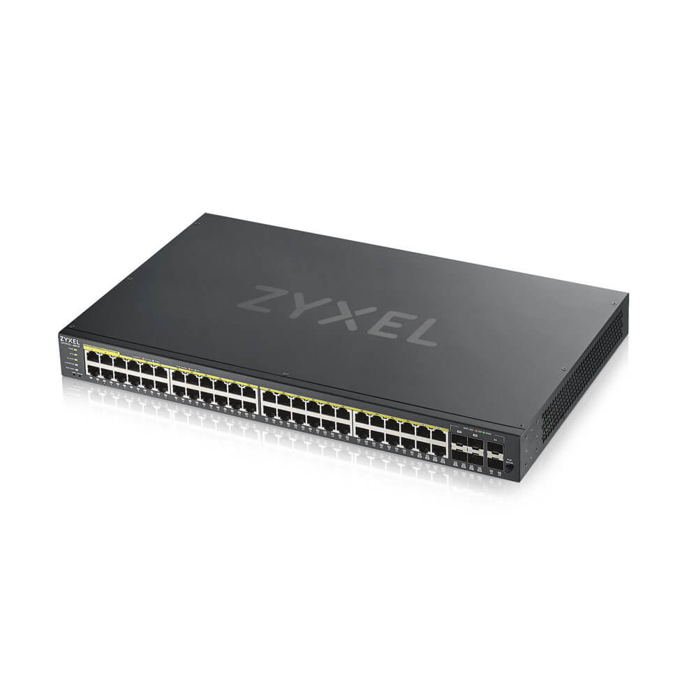 Zyxel Zyxel GS1920-48HPV2 48-poorts Gigabit PoE+ Smart Switch (375W)