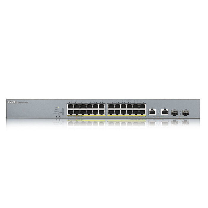 Zyxel Zyxel GS1350-26HP-EU0101F, Managed, L2, Gigabit Ethernet (10/100/1000), Power over Ethernet (PoE), Rack-montage